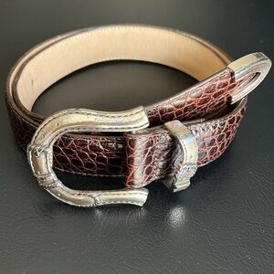 Talbots Western Leather Belt - L
